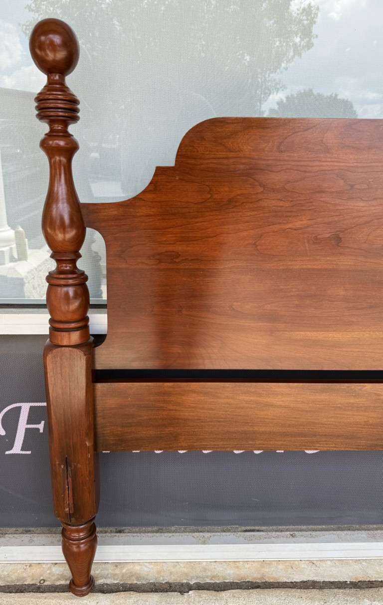 Henkel Harris Solid Black Cherry Full Size Headboard Model No. 118 Henkel Harris Solid Black Cherry Full Size Headboard Model No. 118