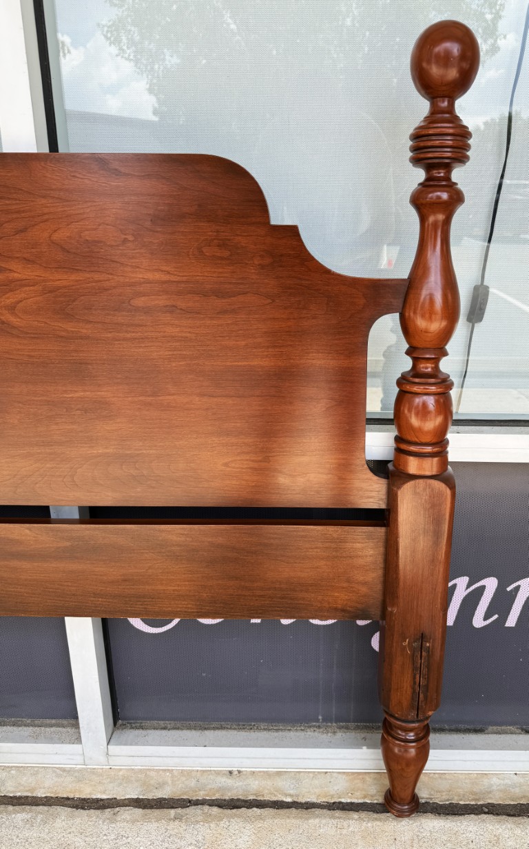 Henkel Harris Solid Black Cherry Full Size Headboard Model No. 118 Henkel Harris Solid Black Cherry Full Size Headboard Model No. 118