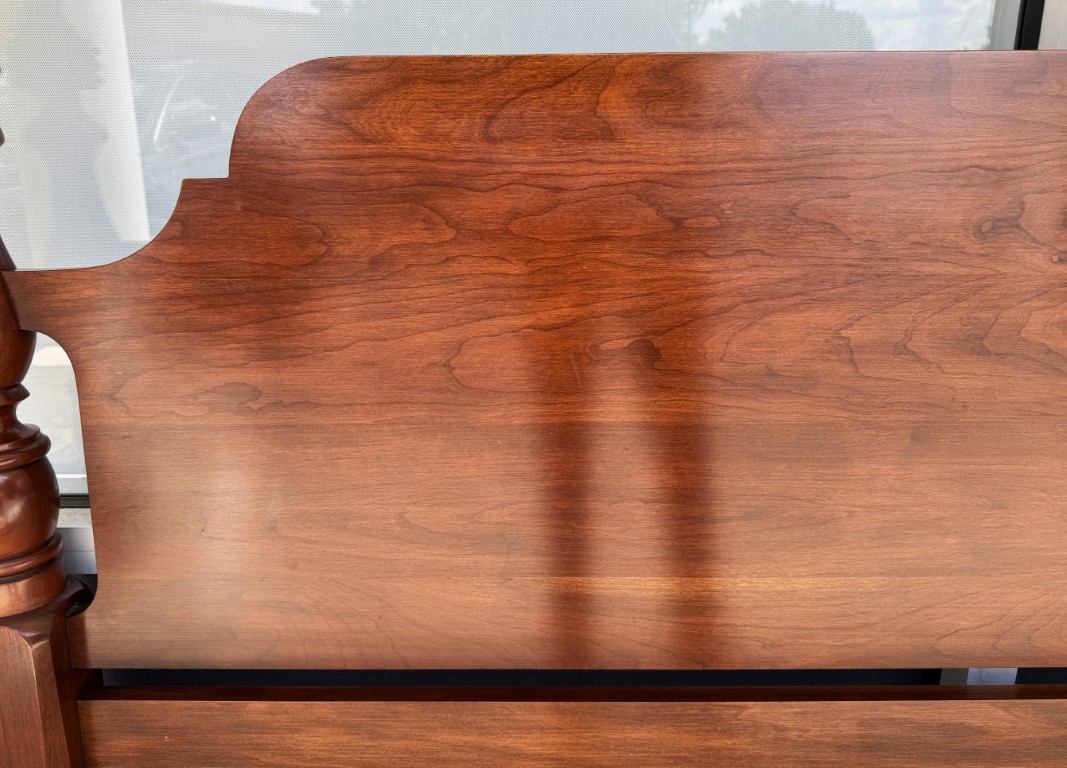 Henkel Harris Solid Black Cherry Full Size Headboard Model No. 118 Henkel Harris Solid Black Cherry Full Size Headboard Model No. 118