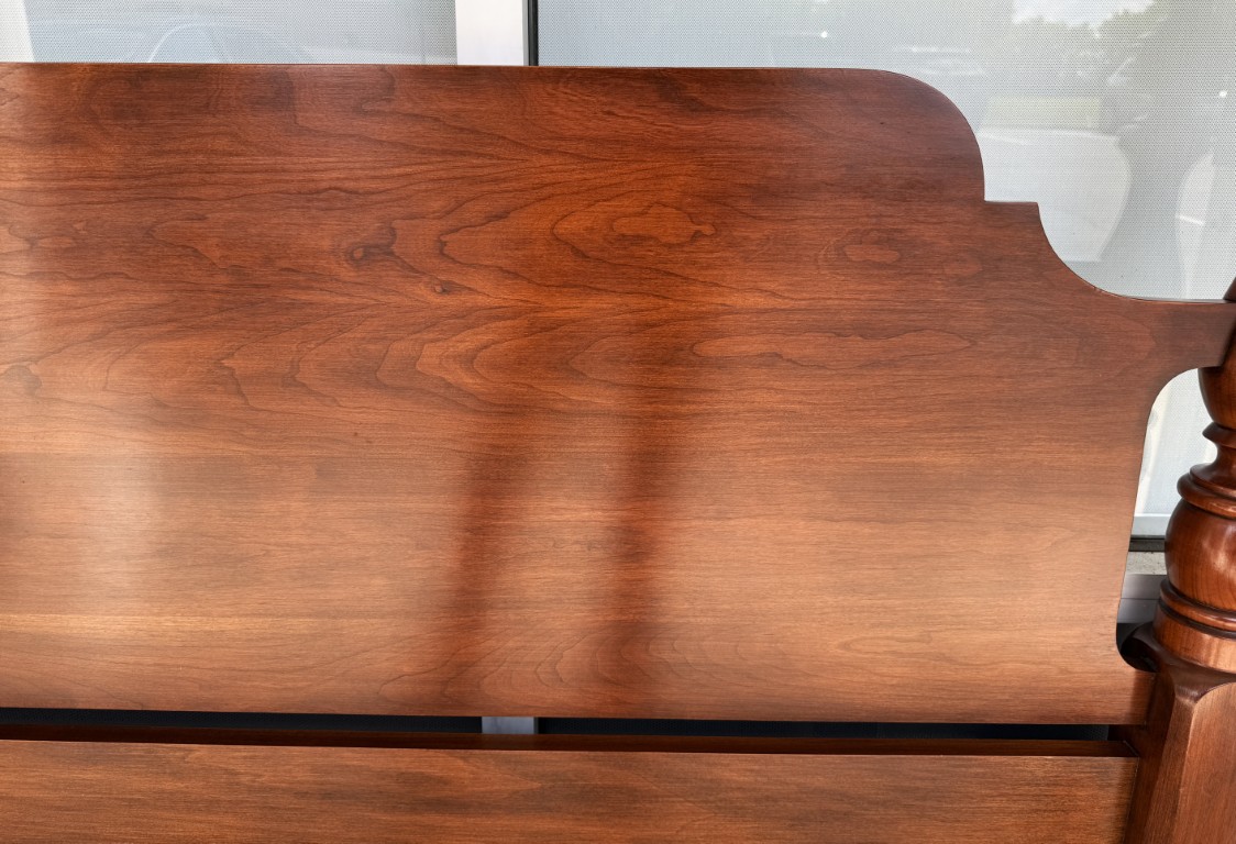 Henkel Harris Solid Black Cherry Full Size Headboard Model No. 118 Henkel Harris Solid Black Cherry Full Size Headboard Model No. 118