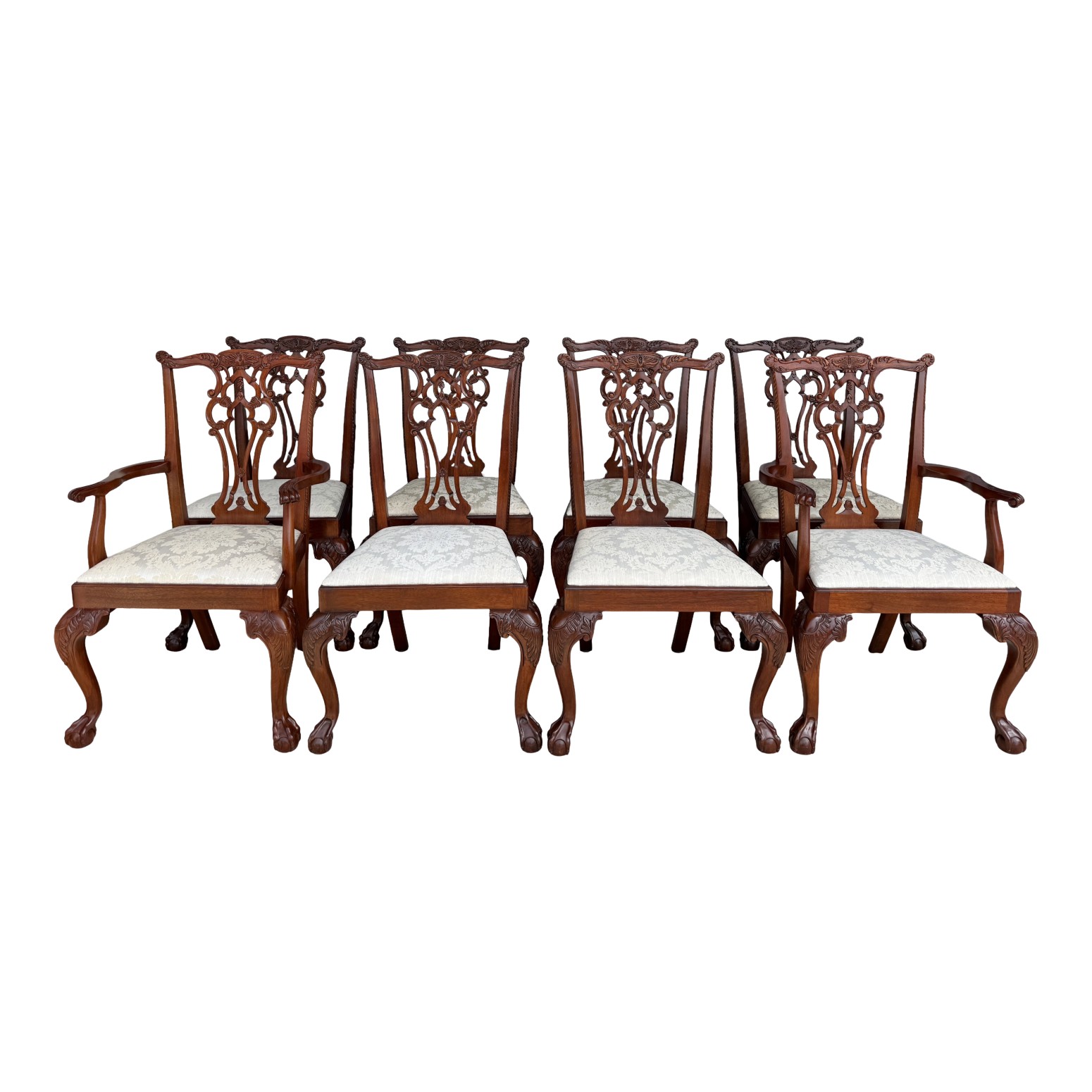 Set of 8 Hickory Chair Chippendale Dining Chairs Set of 8 Hickory Chair Chippendale Dining Chairs