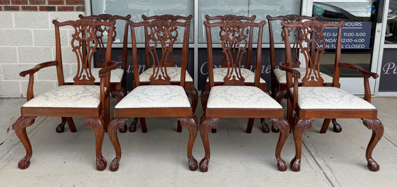 Set of 8 Hickory Chair Chippendale Dining Chairs Set of 8 Hickory Chair Chippendale Dining Chairs