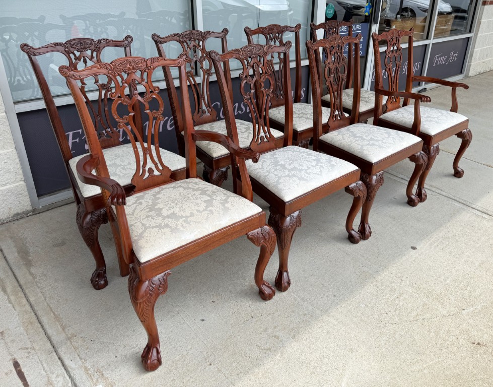 Set of 8 Hickory Chair Chippendale Dining Chairs Set of 8 Hickory Chair Chippendale Dining Chairs