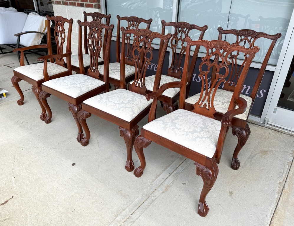 Set of 8 Hickory Chair Chippendale Dining Chairs Set of 8 Hickory Chair Chippendale Dining Chairs