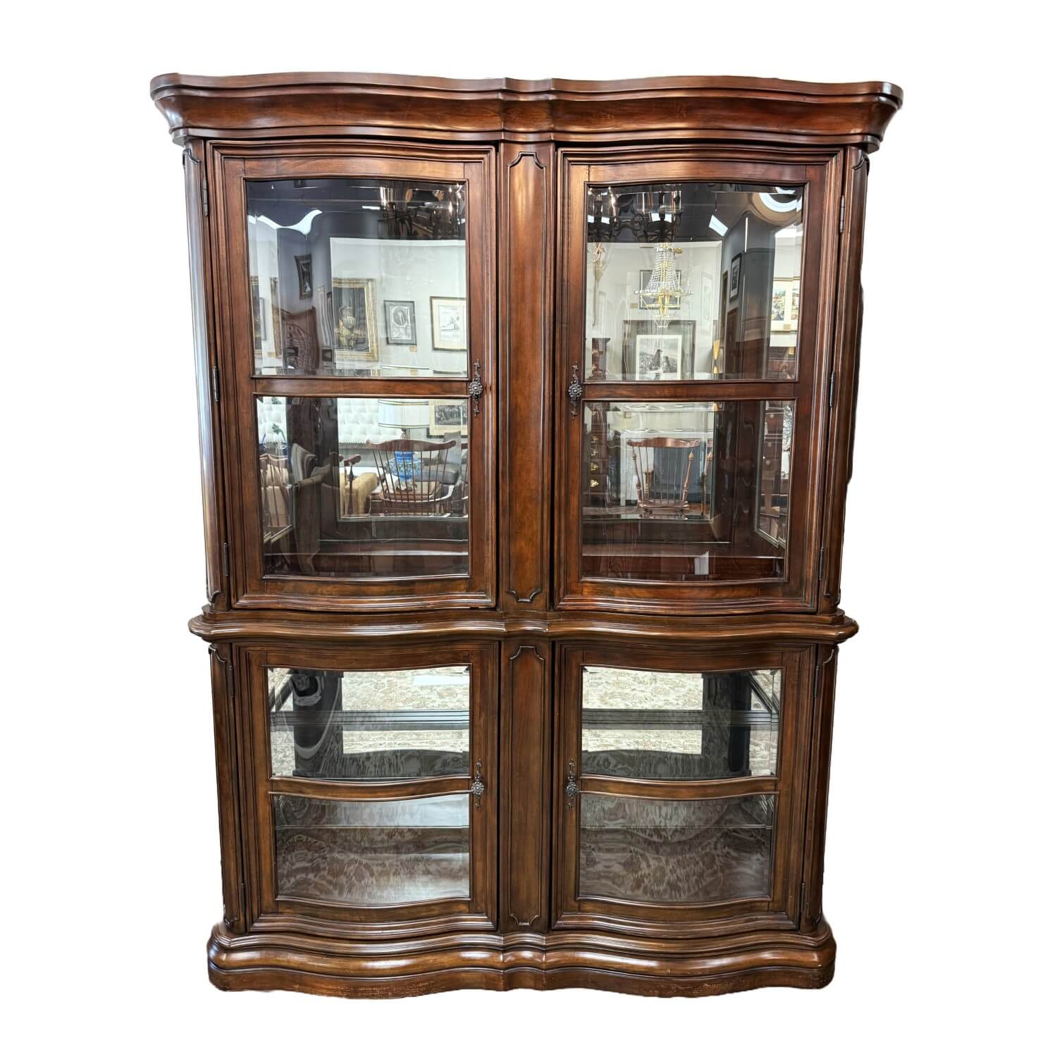 Bombe Front China Display Cabinet Bombe Front China Display Cabinet