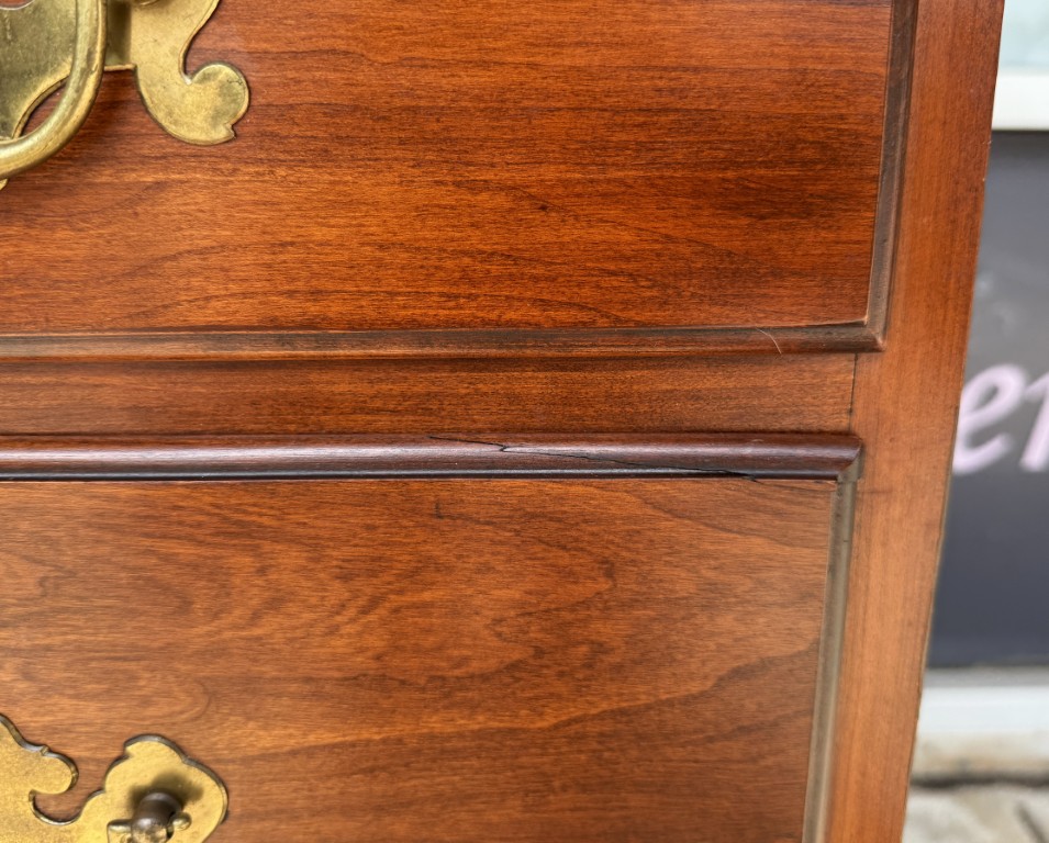 Henkel Harris Solid Black Cherry Dresser with Mirror Model Nos. 124 & 125 Henkel Harris Solid Black Cherry Dresser with Mirror Model Nos. 124 & 125