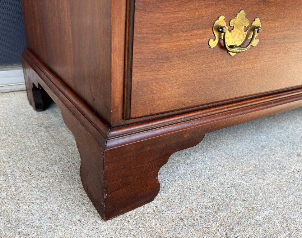 Henkel Harris Solid Black Cherry Dresser with Mirror Model Nos. 124 & 125 Henkel Harris Solid Black Cherry Dresser with Mirror Model Nos. 124 & 125