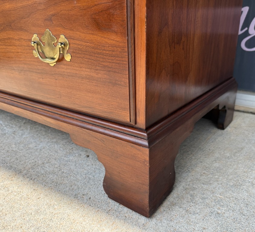 Henkel Harris Solid Black Cherry Dresser with Mirror Model Nos. 124 & 125 Henkel Harris Solid Black Cherry Dresser with Mirror Model Nos. 124 & 125