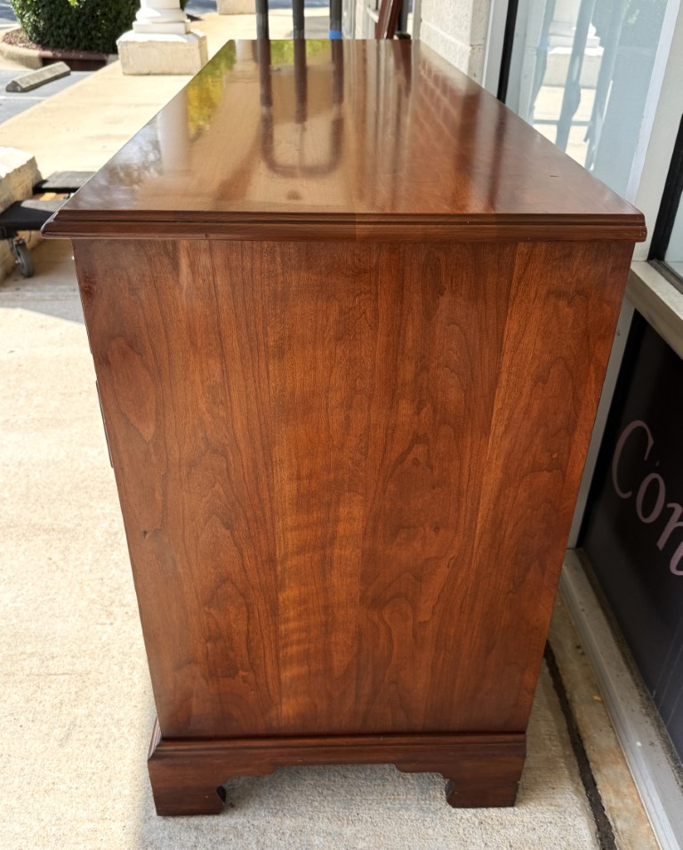 Henkel Harris Solid Black Cherry Dresser with Mirror Model Nos. 124 & 125 Henkel Harris Solid Black Cherry Dresser with Mirror Model Nos. 124 & 125
