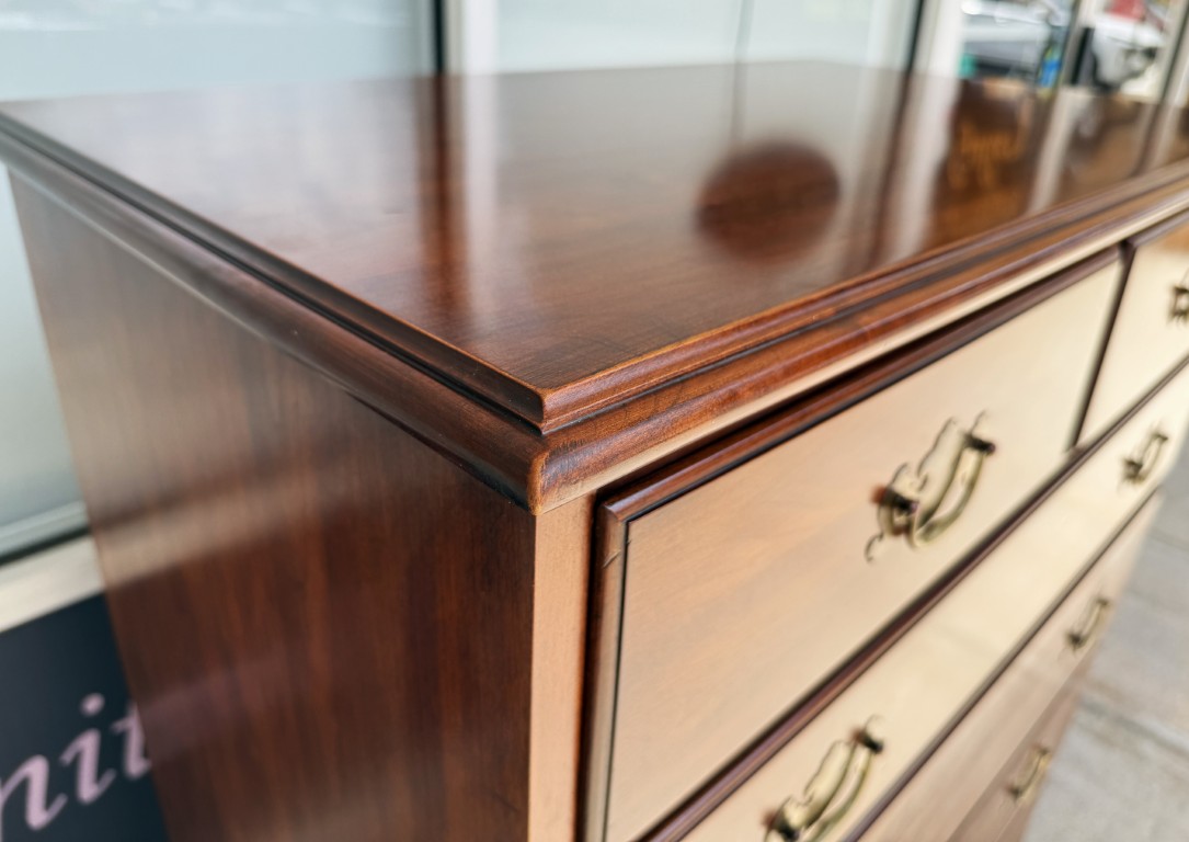 Henkel Harris Solid Black Cherry Chest of Drawers Model No. 115 Henkel Harris Solid Black Cherry Chest of Drawers Model No. 115