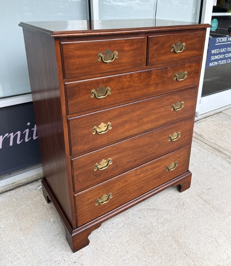 Henkel Harris Solid Black Cherry Chest of Drawers Model No. 115 Henkel Harris Solid Black Cherry Chest of Drawers Model No. 115