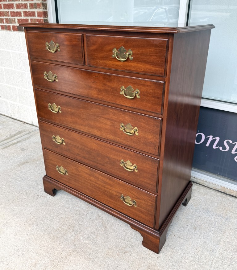 Henkel Harris Solid Black Cherry Chest of Drawers Model No. 115 Henkel Harris Solid Black Cherry Chest of Drawers Model No. 115