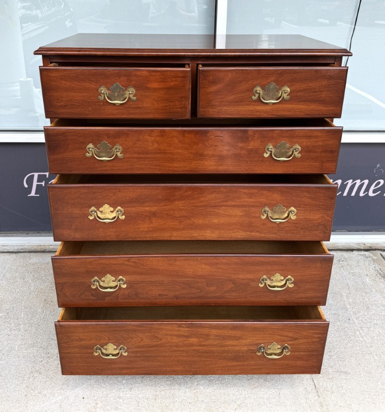 Henkel Harris Solid Black Cherry Chest of Drawers Model No. 115 Henkel Harris Solid Black Cherry Chest of Drawers Model No. 115