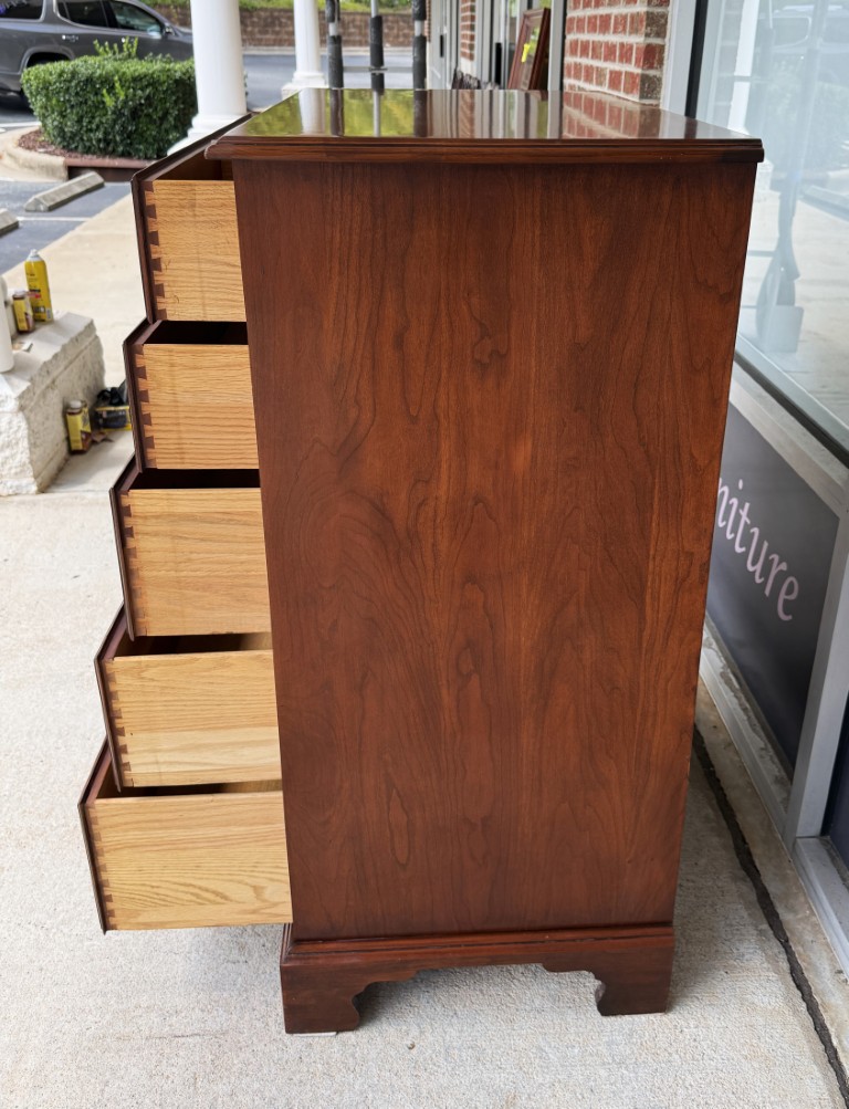 Henkel Harris Solid Black Cherry Chest of Drawers Model No. 115 Henkel Harris Solid Black Cherry Chest of Drawers Model No. 115