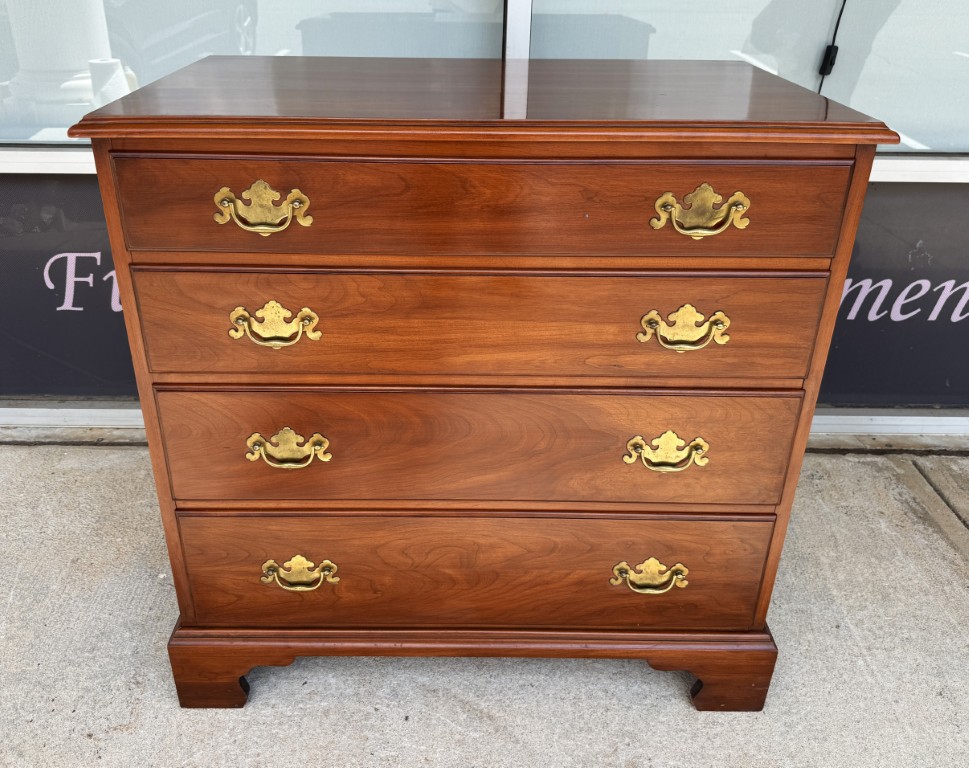 Henkel Harris Solid Black Cherry 4-Drawer Chest Model No. 2440 Henkel Harris Solid Black Cherry 4-Drawer Chest Model No. 2440