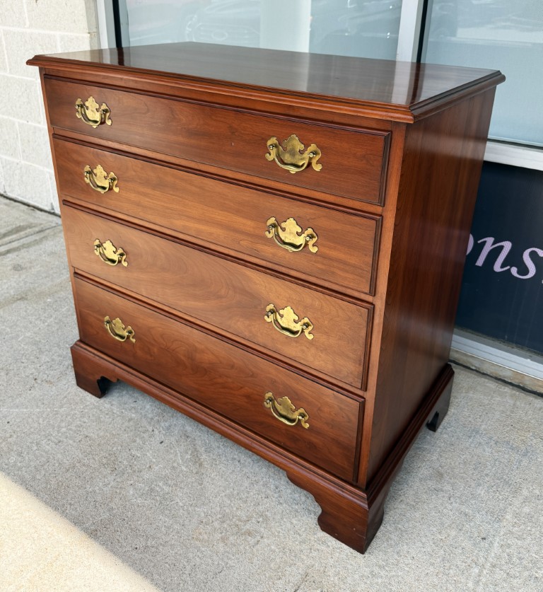 Henkel Harris Solid Black Cherry 4-Drawer Chest Model No. 2440 Henkel Harris Solid Black Cherry 4-Drawer Chest Model No. 2440