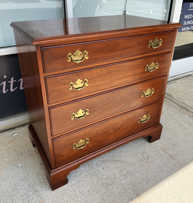 Henkel Harris Solid Black Cherry 4-Drawer Chest Model No. 2440 Henkel Harris Solid Black Cherry 4-Drawer Chest Model No. 2440