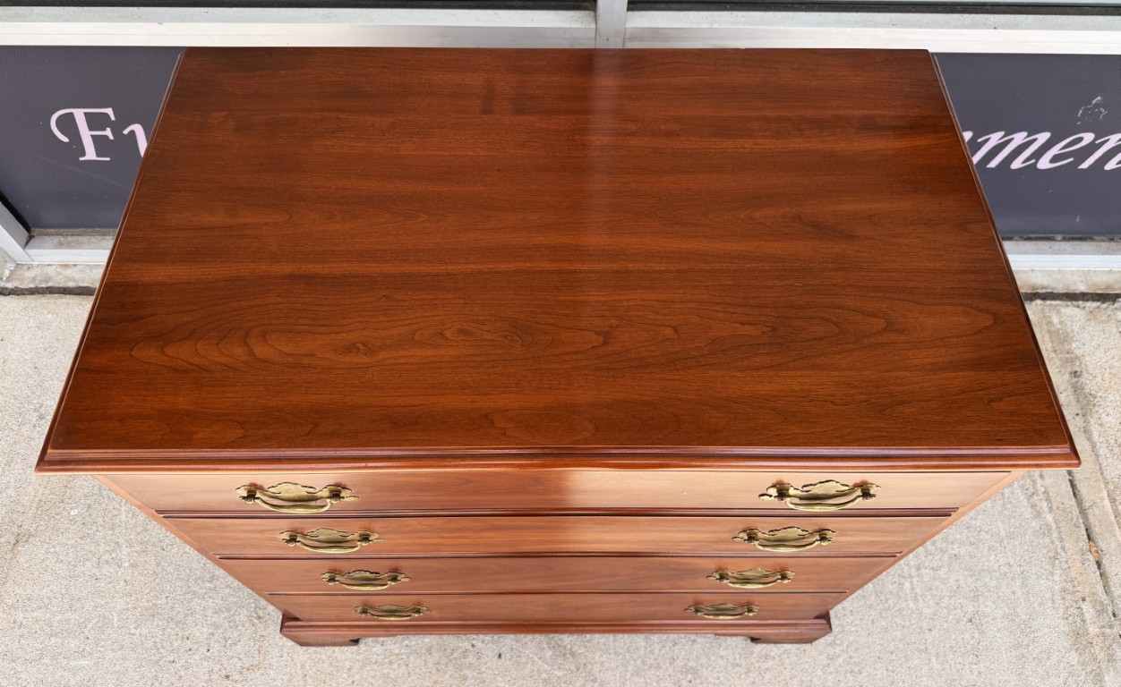 Henkel Harris Solid Black Cherry 4-Drawer Chest Model No. 2440 Henkel Harris Solid Black Cherry 4-Drawer Chest Model No. 2440
