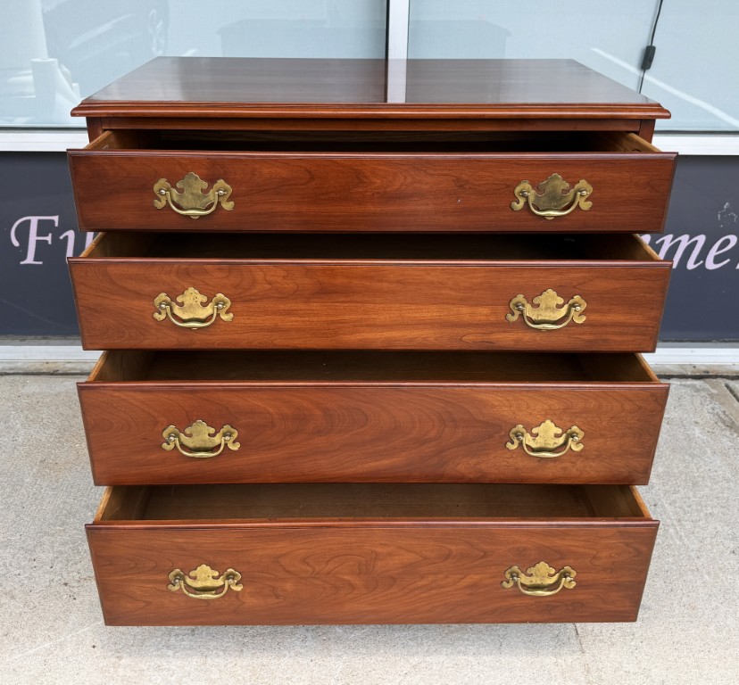 Henkel Harris Solid Black Cherry 4-Drawer Chest Model No. 2440 Henkel Harris Solid Black Cherry 4-Drawer Chest Model No. 2440