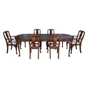 7 Piece Henkel Harris Solid Cherry Dining Set with 3 Leaves