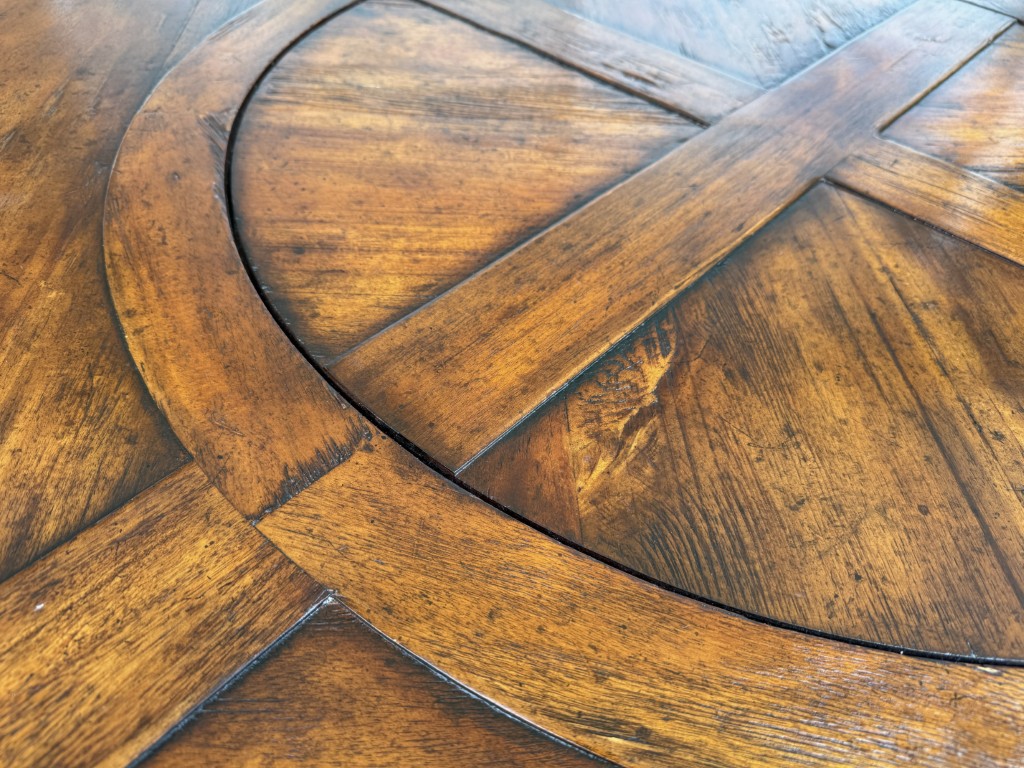Jonathan Charles 60" Round Dining Table with Inset Lazy Susan Jonathan Charles 60" Round Dining Table with Inset Lazy Susan
