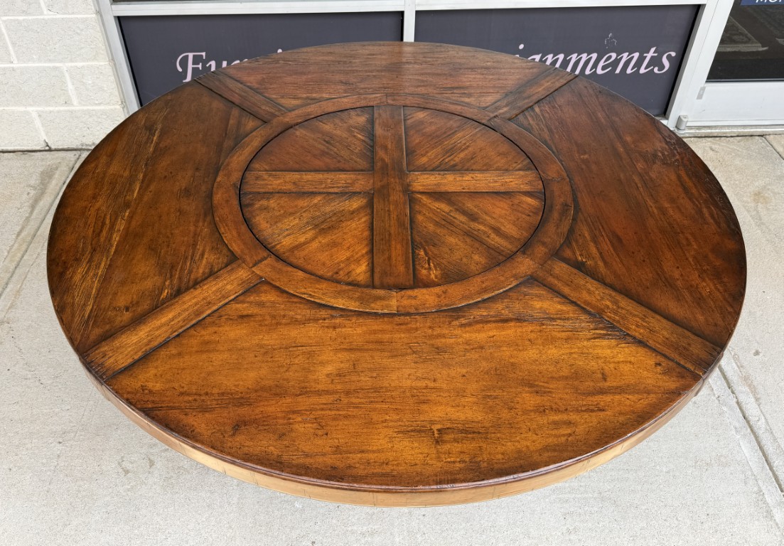 Jonathan Charles 60" Round Dining Table with Inset Lazy Susan Jonathan Charles 60" Round Dining Table with Inset Lazy Susan