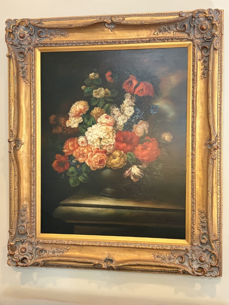 Large Signed Original Oil on Canvas Painting Still Life of Flowers in Vase Large Signed Original Oil on Canvas Painting Still Life of Flowers in Vase