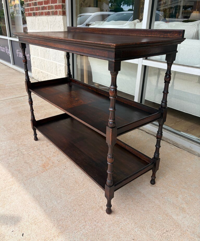 19th Century Oak Three Tier Server 19th Century Oak Three Tier Server