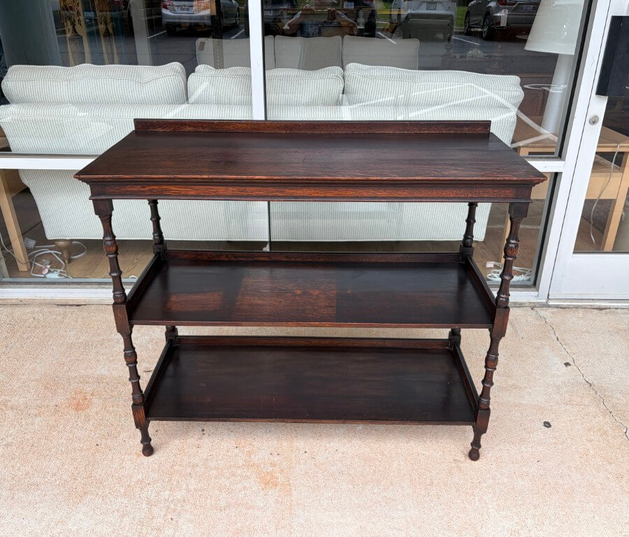 19th Century Oak Three Tier Server 19th Century Oak Three Tier Server
