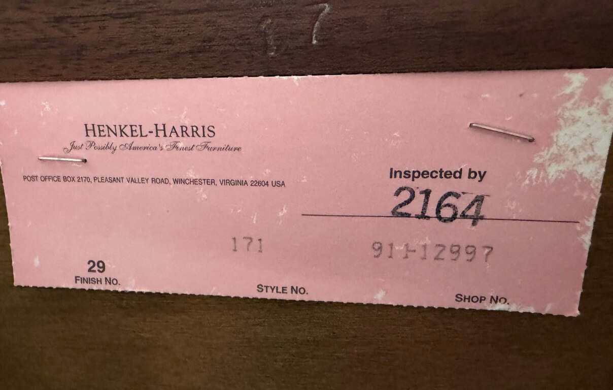 Henkel Harris Mahogany Chest on Chest #171 Henkel Harris Mahogany Chest on Chest #171