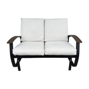 Outdoor Telescope Casual Belle Isle Cushion Aluminum Glider Loveseat