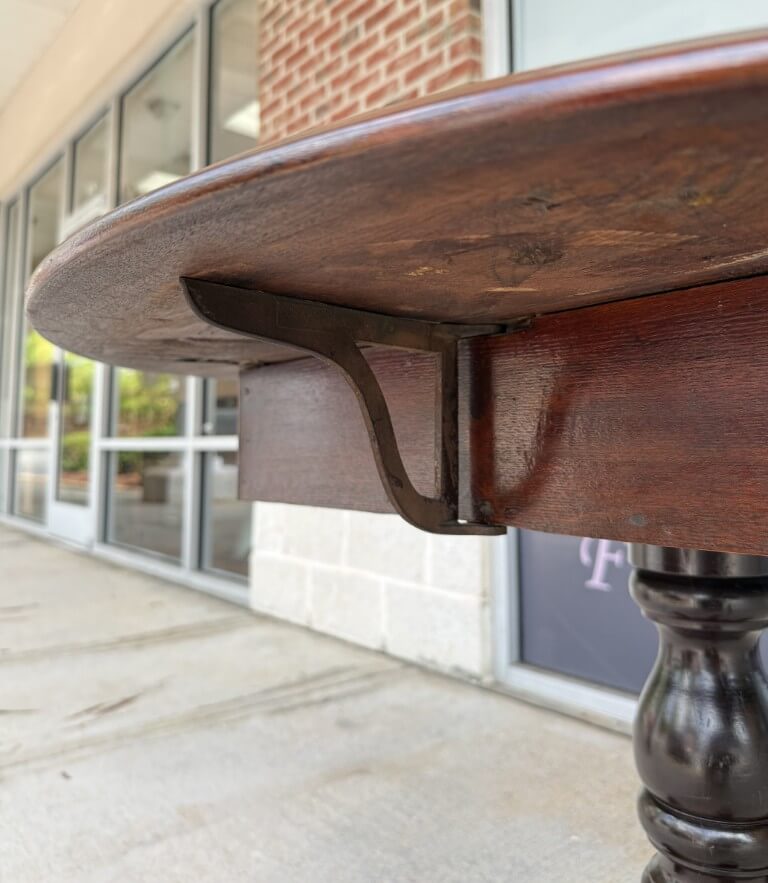 Antique Mahogany Drop Leaf Table with Pedestal Base Antique Mahogany Drop Leaf Table with Pedestal Base