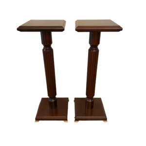 Pair of Cherry Plant Stands by Bombay Company