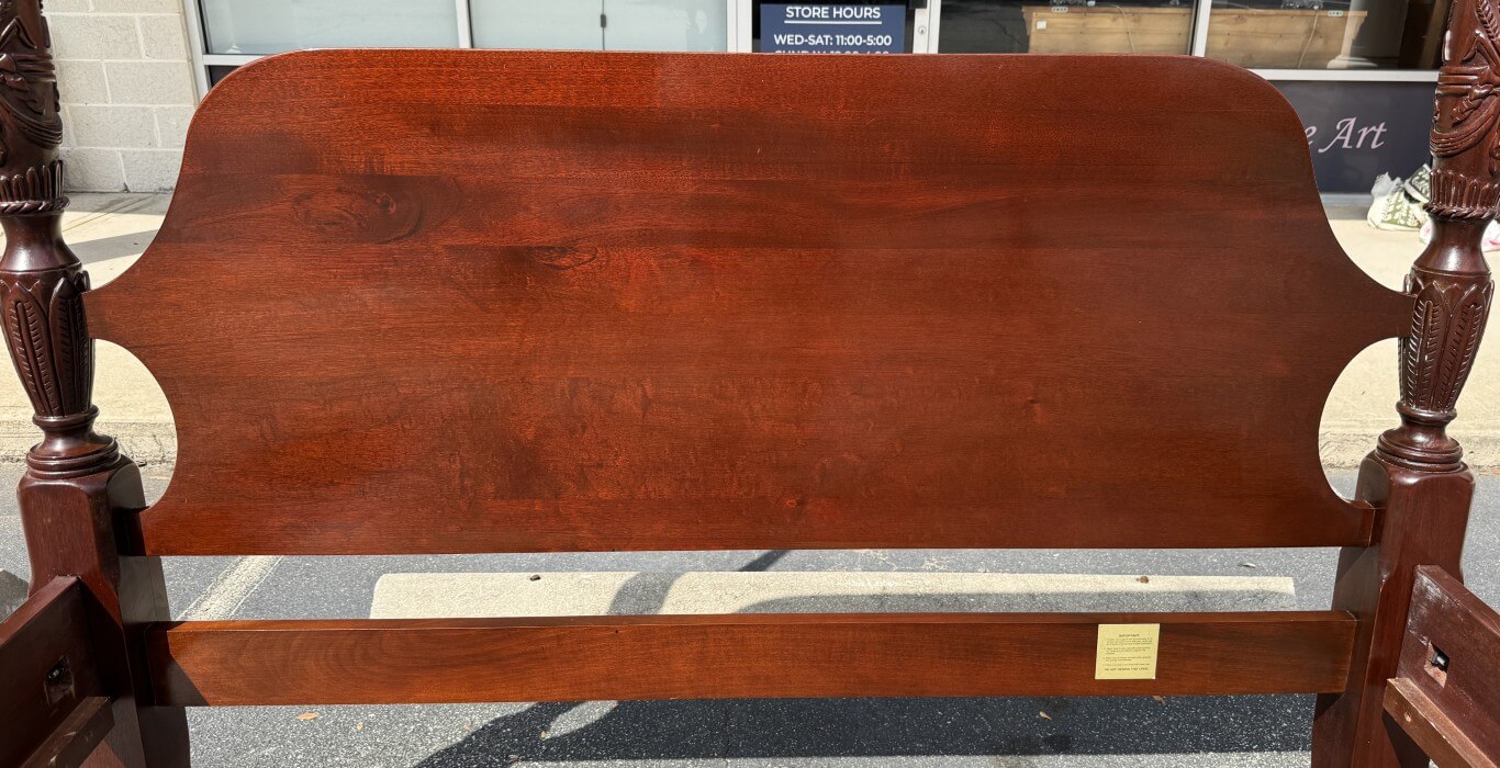 Lexington Queen Size Mahogany Rice Carved Poster Bed Frame Lexington Queen Size Mahogany Rice Carved Poster Bed Frame