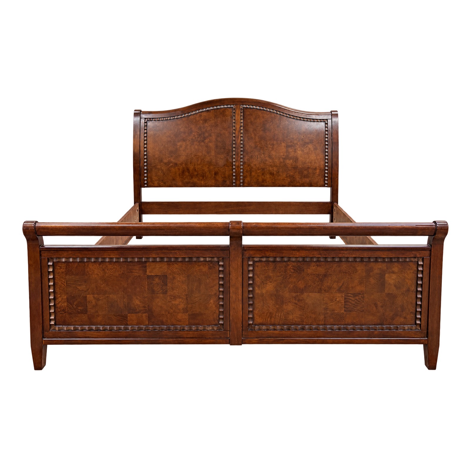 Universal Furniture Transitional Burled-Finish King Size Bed Frame Universal Furniture Transitional Burled-Finish King Size Bed Frame