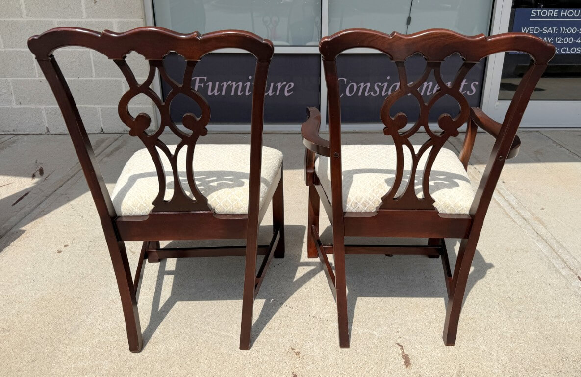 Set of 6 Mahogany Chippendale-Style Dining Chairs Set of 6 Mahogany Chippendale-Style Dining Chairs