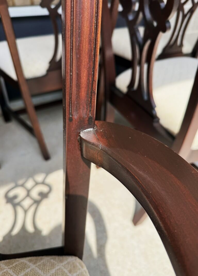 Set of 6 Mahogany Chippendale-Style Dining Chairs Set of 6 Mahogany Chippendale-Style Dining Chairs