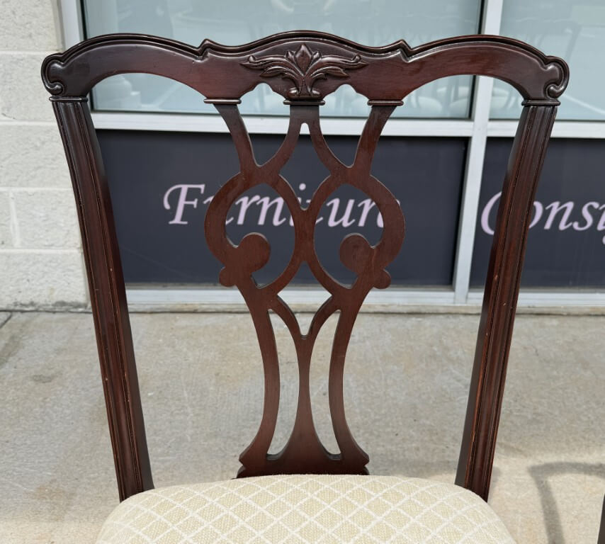 Set of 6 Mahogany Chippendale-Style Dining Chairs Set of 6 Mahogany Chippendale-Style Dining Chairs
