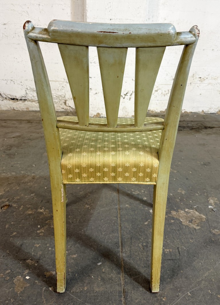 Set of 4 Neoclassical-Style Hand-Painted Arrow-Back Dining Chairs Set of 4 Neoclassical-Style Hand-Painted Arrow-Back Dining Chairs