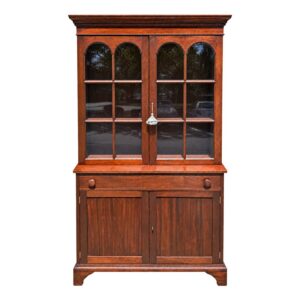 NC-Made Solid Mahogany Step Back Cupboard