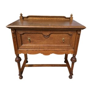 Refinished Antique Oak Server & Turned Legs