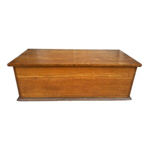 19th Century Solid Oak Blanket Chest
