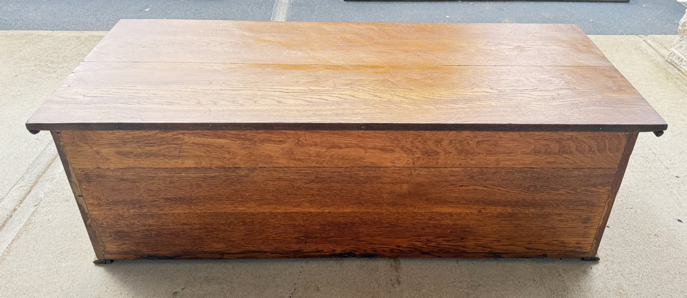 19th Century Solid Oak Blanket Chest 19th Century Solid Oak Blanket Chest