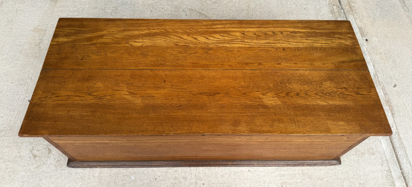 19th Century Solid Oak Blanket Chest 19th Century Solid Oak Blanket Chest