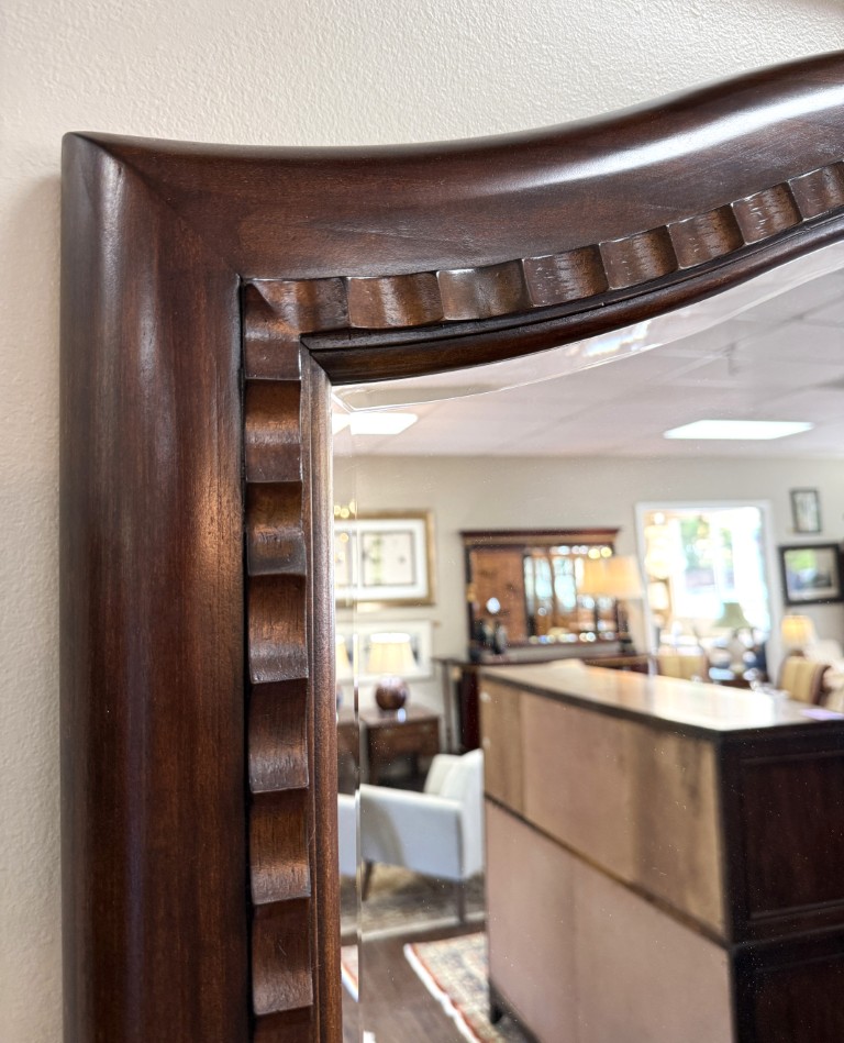 Universal Furniture Transitional Burled-Finish Dresser with Mirror Universal Furniture Transitional Burled-Finish Dresser with Mirror