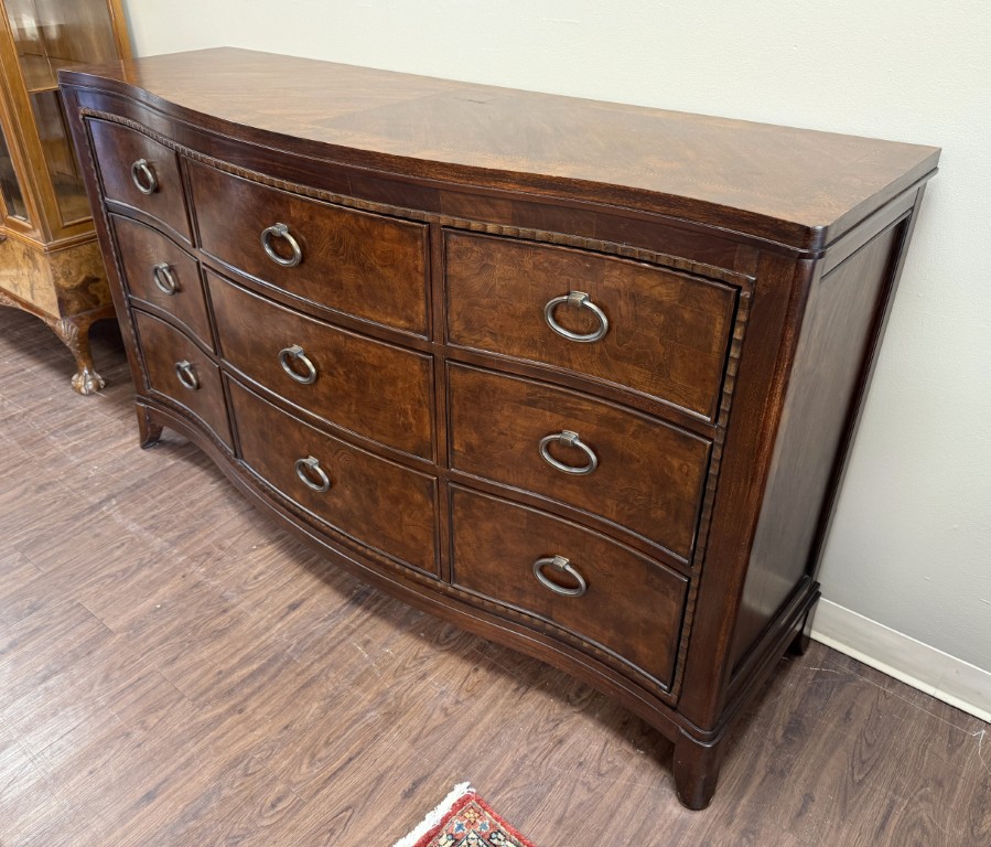 Universal Furniture Transitional Burled-Finish Dresser with Mirror Universal Furniture Transitional Burled-Finish Dresser with Mirror
