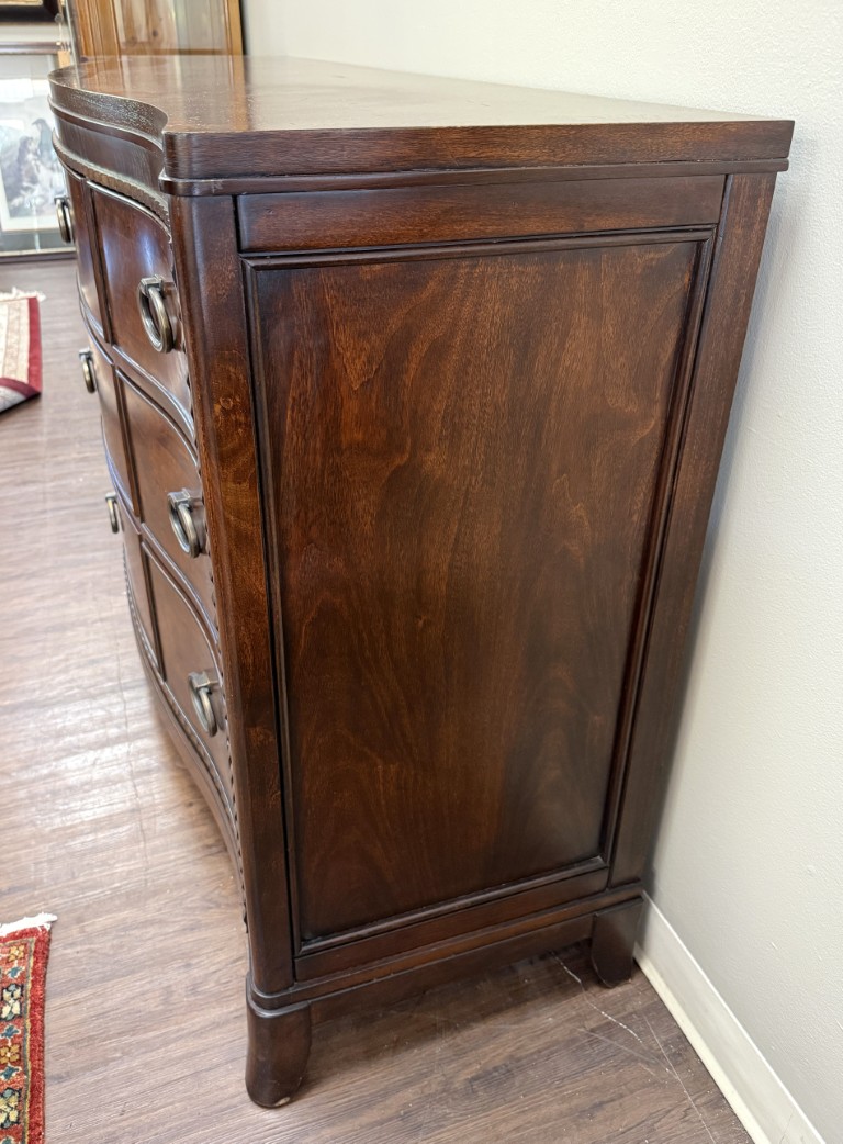 Universal Furniture Transitional Burled-Finish Dresser with Mirror Universal Furniture Transitional Burled-Finish Dresser with Mirror