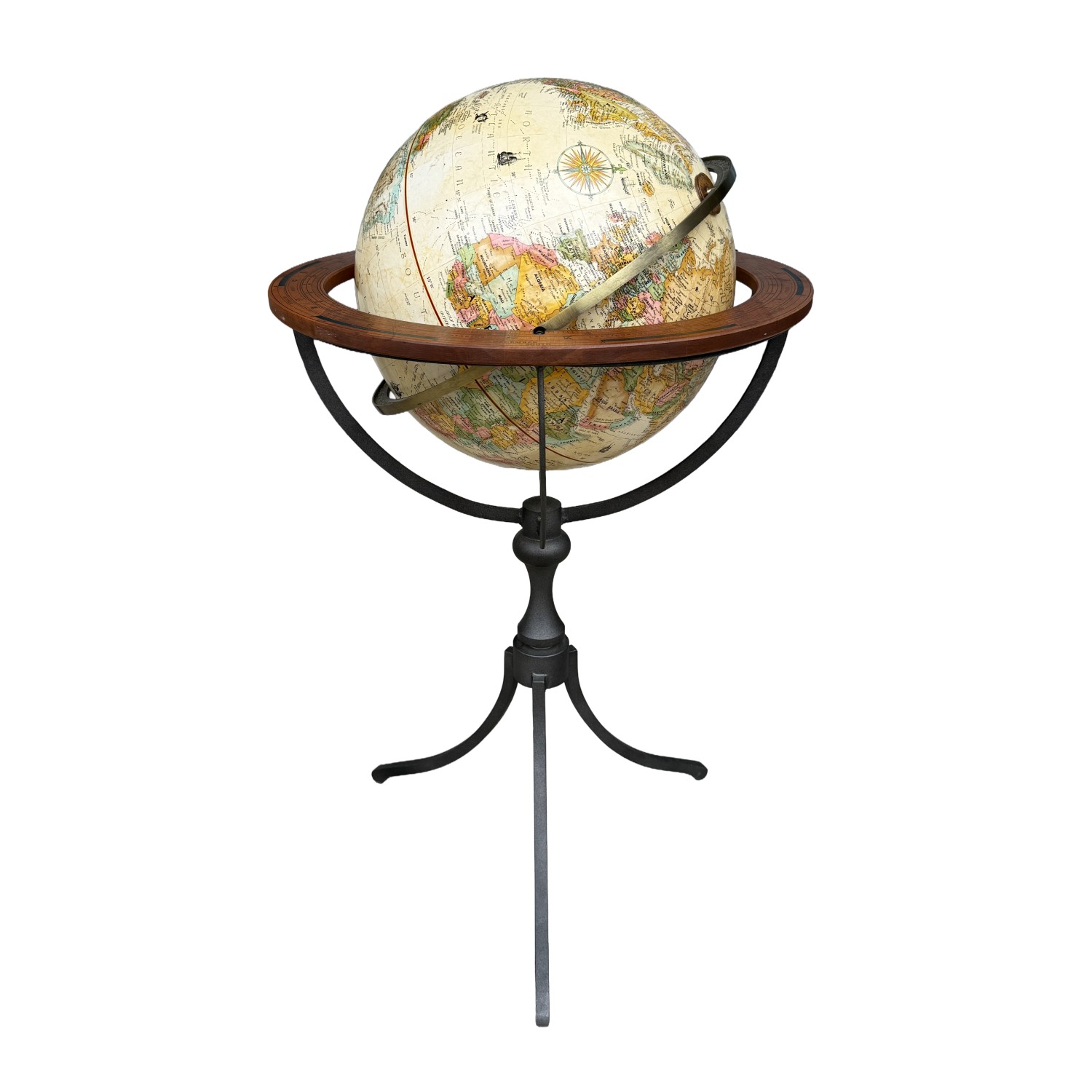 Replogle Santa Fe 16" World Floor Globe with Wood Horizon Ring Model #27812 Replogle Santa Fe 16" World Floor Globe with Wood Horizon Ring Model #27812