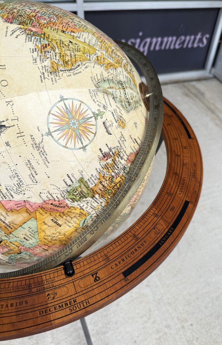 Replogle Santa Fe 16" World Floor Globe with Wood Horizon Ring Model #27812 Replogle Santa Fe 16" World Floor Globe with Wood Horizon Ring Model #27812