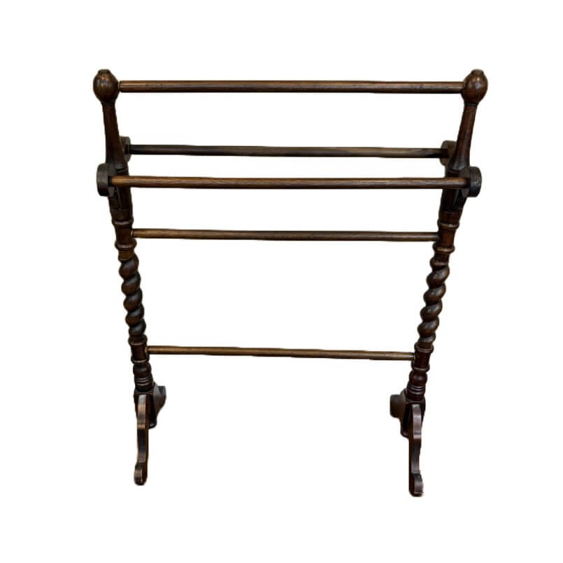 Antique Mahogany Barley Twist Quilt Rack / Towel Rack Antique Mahogany Barley Twist Quilt Rack / Towel Rack